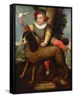 Boy and Dog, Bibius Vincit-Sofonisba Anguisciola-Framed Stretched Canvas