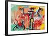 Boy and Dog in a Johnnypump, 1982-Jean-Michel Basquiat-Framed Giclee Print