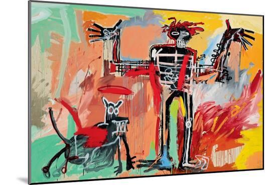 Boy and Dog in a Johnnypump, 1982-Jean-Michel Basquiat-Mounted Giclee Print