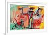 Boy and Dog in a Johnnypump, 1982-Jean-Michel Basquiat-Framed Giclee Print