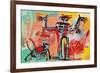 Boy and Dog in a Johnnypump, 1982-Jean-Michel Basquiat-Framed Giclee Print