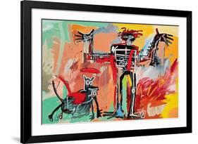 Boy and Dog in a Johnnypump, 1982-Jean-Michel Basquiat-Framed Giclee Print