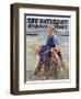 "Boy and Dog in Nature," Saturday Evening Post Cover, June 11, 1932-Eugene Iverd-Framed Giclee Print