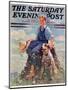 "Boy and Dog in Nature," Saturday Evening Post Cover, June 11, 1932-Eugene Iverd-Mounted Giclee Print