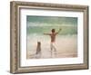 Boy and Dog, Lifeguard-Lincoln Seligman-Framed Giclee Print