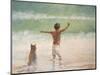 Boy and Dog, Lifeguard-Lincoln Seligman-Mounted Giclee Print