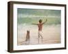 Boy and Dog, Lifeguard-Lincoln Seligman-Framed Giclee Print