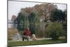 Boy and Dog Looking at Lake-William P. Gottlieb-Mounted Photographic Print