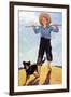 Boy and Dog-Norman Rockwell-Framed Giclee Print