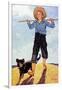 Boy and Dog-Norman Rockwell-Framed Giclee Print