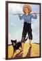 Boy and Dog-Norman Rockwell-Framed Giclee Print