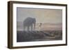 Boy and Elephant-Lincoln Seligman-Framed Giclee Print