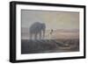 Boy and Elephant-Lincoln Seligman-Framed Giclee Print