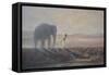 Boy and Elephant-Lincoln Seligman-Framed Stretched Canvas