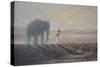 Boy and Elephant-Lincoln Seligman-Stretched Canvas