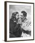 Boy and Girl Eating an Ice Cream Cone Together-Ed Clark-Framed Premium Photographic Print