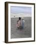 Boy and Girl Holding Picnic Basket Looking at Each Other-Nora Hernandez-Framed Giclee Print