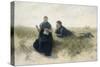 Boy and Girl in the Dunes-David Adolph Constant Artz-Stretched Canvas