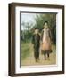 Boy and Girl on a Village Street, Ca 1897-Max Liebermann-Framed Giclee Print