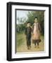 Boy and Girl on a Village Street, Ca 1897-Max Liebermann-Framed Giclee Print