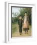 Boy and Girl on a Village Street, Ca 1897-Max Liebermann-Framed Giclee Print