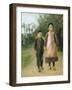 Boy and Girl on a Village Street, Ca 1897-Max Liebermann-Framed Premium Giclee Print