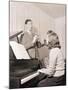 Boy and Girl Playing Instruments-Philip Gendreau-Mounted Photographic Print