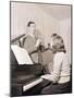 Boy and Girl Playing Instruments-Philip Gendreau-Mounted Photographic Print