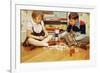 Boy and Girl Playing with Tinkertoys-William P. Gottlieb-Framed Photographic Print