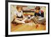 Boy and Girl Playing with Tinkertoys-William P. Gottlieb-Framed Photographic Print