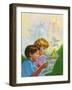 Boy and Girl Reading-Van Der Syde-Framed Giclee Print