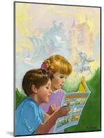 Boy and Girl Reading-Van Der Syde-Mounted Giclee Print