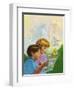 Boy and Girl Reading-Van Der Syde-Framed Premium Giclee Print