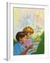 Boy and Girl Reading-Van Der Syde-Framed Giclee Print