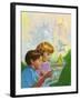 Boy and Girl Reading-Van Der Syde-Framed Giclee Print