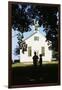 Boy and Girl Waiting Near Schoolhouse-William P. Gottlieb-Framed Photographic Print