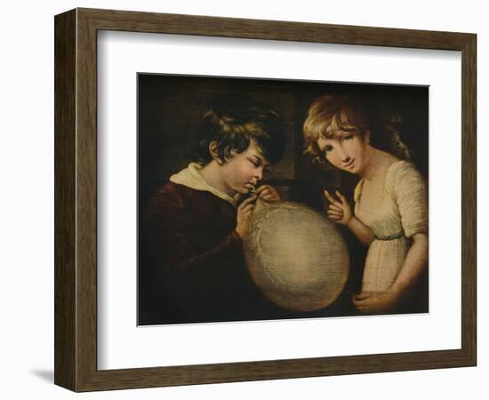 'Boy and Girl with a Bladder', c18th century-William Tate-Framed Giclee Print