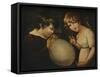 'Boy and Girl with a Bladder', c18th century-William Tate-Framed Stretched Canvas