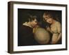 'Boy and Girl with a Bladder', c18th century-William Tate-Framed Giclee Print