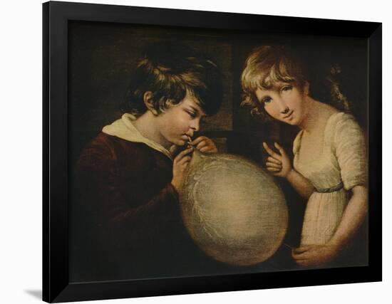 'Boy and Girl with a Bladder', c18th century-William Tate-Framed Giclee Print