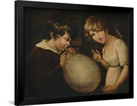 'Boy and Girl with a Bladder', c18th century-William Tate-Framed Giclee Print