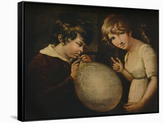 'Boy and Girl with a Bladder', c18th century-William Tate-Framed Stretched Canvas