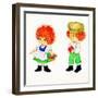 Boy and Girl-Beverly Johnston-Framed Giclee Print