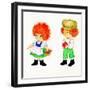 Boy and Girl-Beverly Johnston-Framed Giclee Print