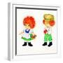 Boy and Girl-Beverly Johnston-Framed Giclee Print