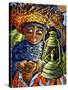 Boy and Lantern-Oscar Ortiz-Stretched Canvas