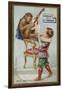 Boy and Monkey Playing Musical Instruments Together-null-Framed Giclee Print