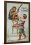 Boy and Monkey Playing Musical Instruments Together-null-Framed Giclee Print