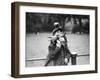 Boy and Pigeons-null-Framed Photographic Print