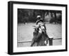 Boy and Pigeons-null-Framed Photographic Print